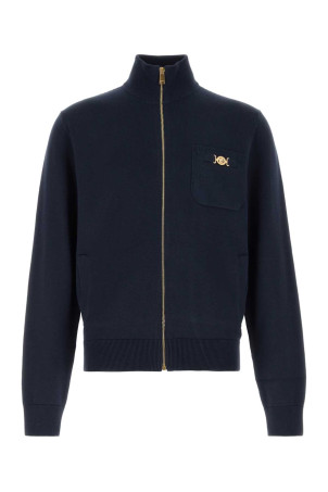 Dark blue cotton blend cardigan VERSACE (10187181A12912)
