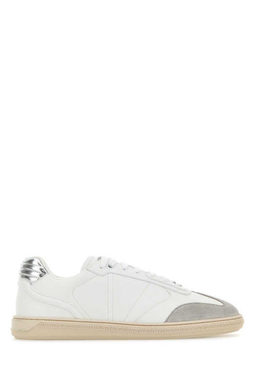 White leather Greca Court sneakers VERSACE (10218631A17247)