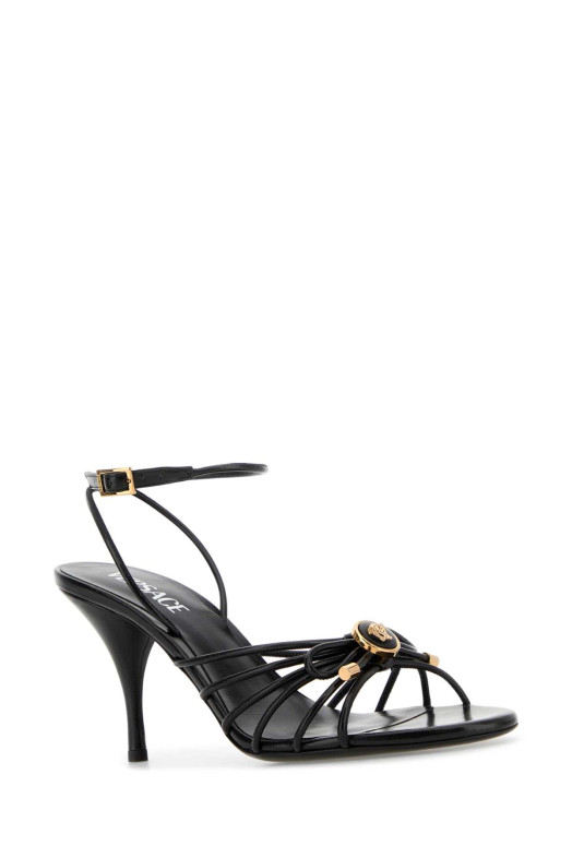 Black nappa leather sandals VERSACE (10223251A14500)