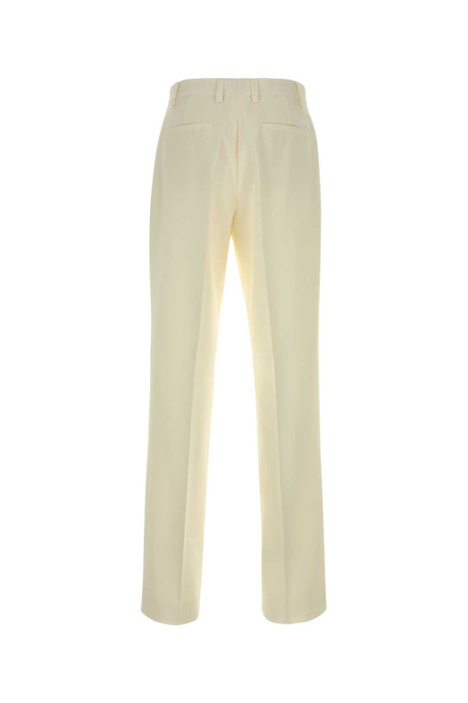 Брюки из смешанной шерсти цвета слоновой кости VERSACE (10228191A16729)
