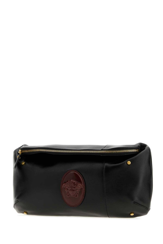 Поясная сумка Lou из чёрной кожи наппа VERSACE (10232581A17449)