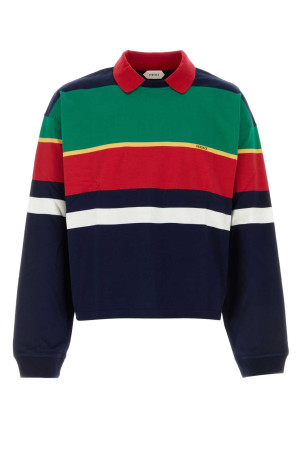 Embroidered cotton polo shirt VERSACE (10245801A17890)