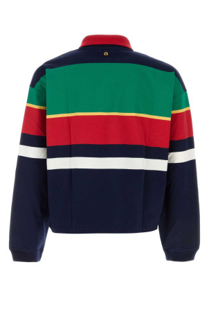 Embroidered cotton polo shirt VERSACE (10245801A17890)