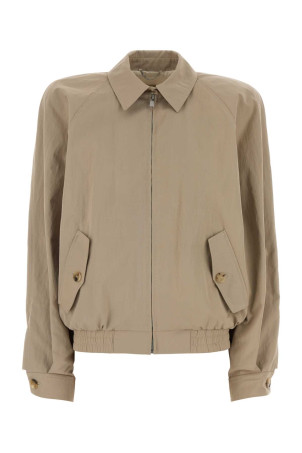 Beige cotton blend bomber jacket Beige MAGDA BUTRYM (223426)
