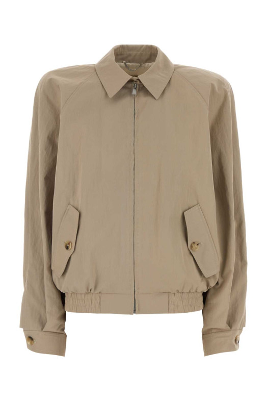 Beige cotton blend bomber jacket Beige MAGDA BUTRYM (223426)