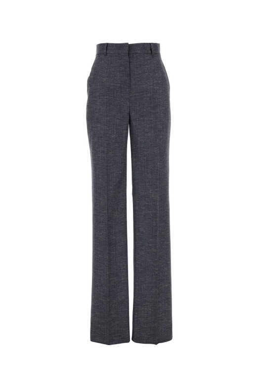 Брюки Eziana из шерстяной смеси цвета «меланж-синий» от MM STUDIO (2526136041600) MAX MARA STUDIO