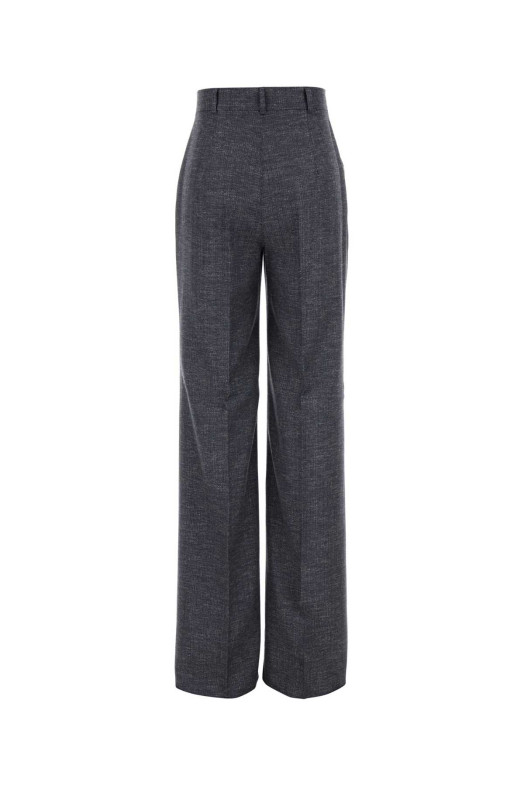 Брюки Eziana из шерстяной смеси цвета «меланж-синий» от MM STUDIO (2526136041600) MAX MARA STUDIO