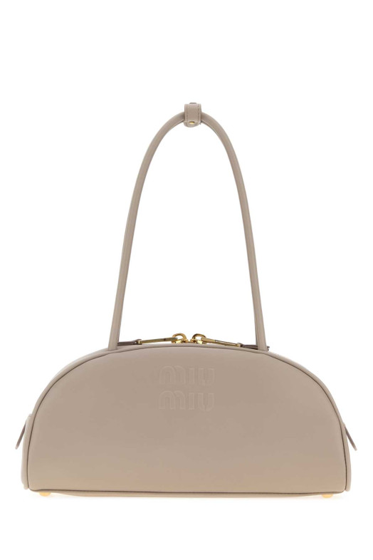 Dove grey leather Beau shoulder bag MIU MIU (5BB1932CRW)