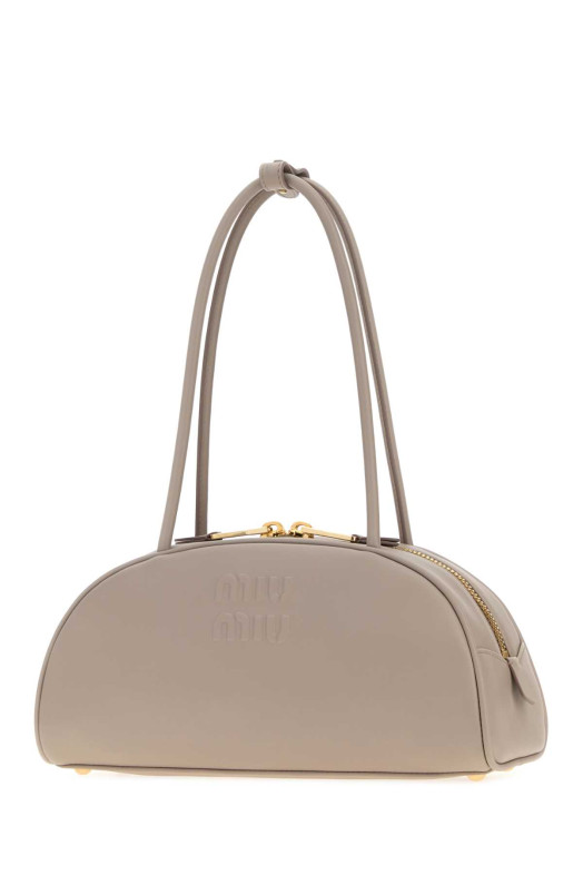 Dove grey leather Beau shoulder bag MIU MIU (5BB1932CRW)