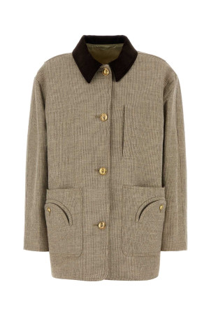 Cappuccino cotton blend jacket BLAZE (JKAJS01IMRS)
