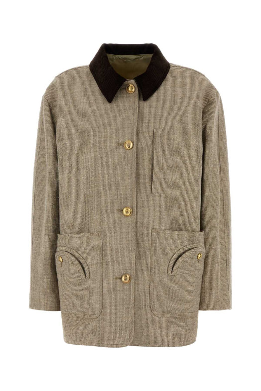 Cappuccino cotton blend jacket BLAZE (JKAJS01IMRS)