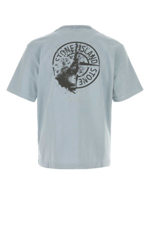Powder blue cotton t-shirt STONE ISLAND (L2S152100001S0534)