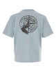 Хлопковая футболка нежно-голубого цвета STONE ISLAND (L2S152100001S0534)