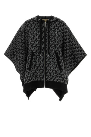 Embroidered wool blend poncho White/Black MICHAEL BY MICHAEL KORS (MT561CCK87)