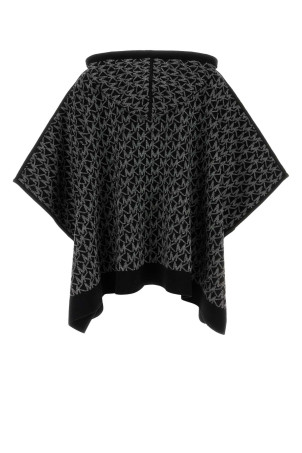 Embroidered wool blend poncho White/Black MICHAEL BY MICHAEL KORS (MT561CCK87)