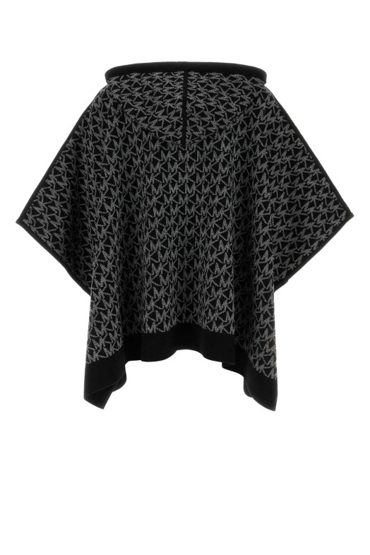 Embroidered wool blend poncho White/Black MICHAEL BY MICHAEL KORS (MT561CCK87)