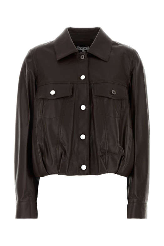 Chocolate leather jacket LOEWE (S540Y34L96)