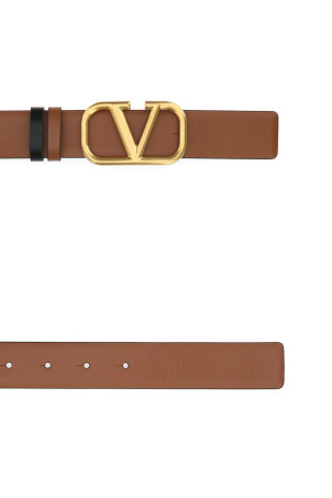Brown leather VLogo Signature reversible belt VALENTINO GARAVANI (ZW2T0T15ZFR)