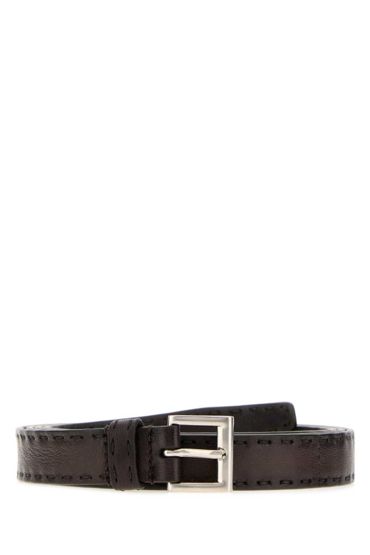 Brown nappa leather belt PRADA (1CC7322ZQ4)