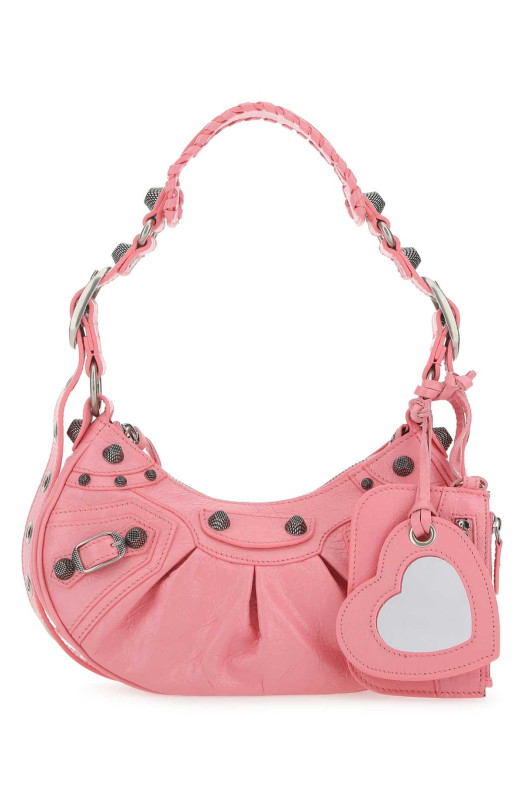 Pink nappa leather Le Cagole XS shoulder bag BALENCIAGA (6713091VG9Y)