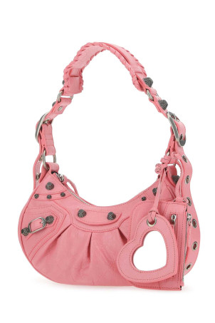 Pink nappa leather Le Cagole XS shoulder bag BALENCIAGA (6713091VG9Y)