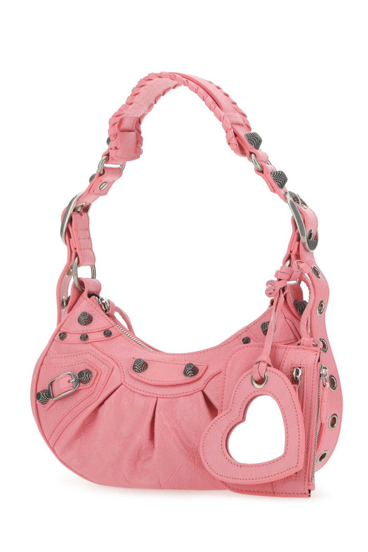 Pink nappa leather Le Cagole XS shoulder bag BALENCIAGA (6713091VG9Y)