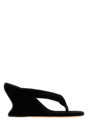 Black velvet thong wedge Black BALENCIAGA (876727WCDQ0)