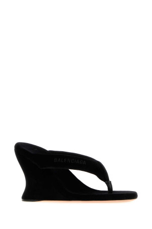 Black velvet thong wedge Black BALENCIAGA (876727WCDQ0)