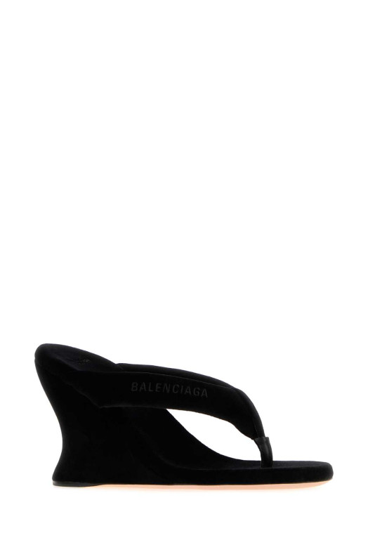 Black velvet thong wedge Black BALENCIAGA (876727WCDQ0)