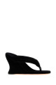 Black velvet thong wedge Black BALENCIAGA (876727WCDQ0)