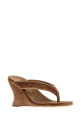 Camel velvet thong wedge Brown BALENCIAGA (876727WCDQ0)