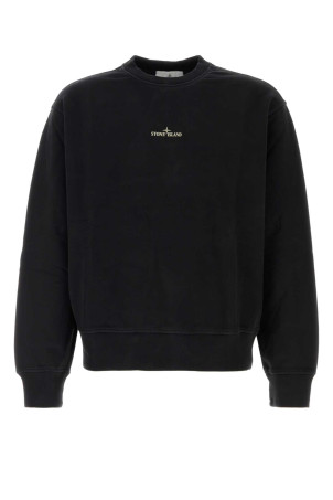 Black cotton sweatshirt Black STONE ISLAND (L2S156100039S0477)