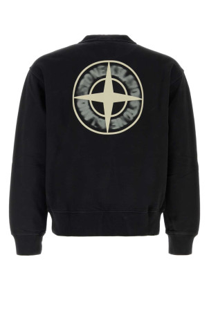 Black cotton sweatshirt Black STONE ISLAND (L2S156100039S0477)