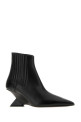 Black leather Cheope ankle boots White THE ATTICO (261WSH00921LBT019AA)