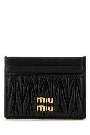Black leather card holder Black MIU MIU (5MC076AFPP)