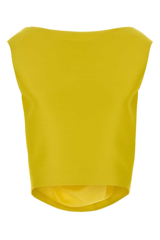 Жовта блузка з каді від BALENCIAGA (872137TUT22)