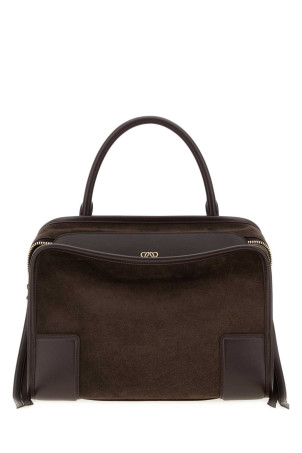 Brown suede medium Amazona 180 handbag LOEWE (A03918MX02)