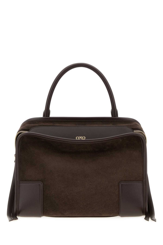 Brown suede medium Amazona 180 handbag LOEWE (A03918MX02)