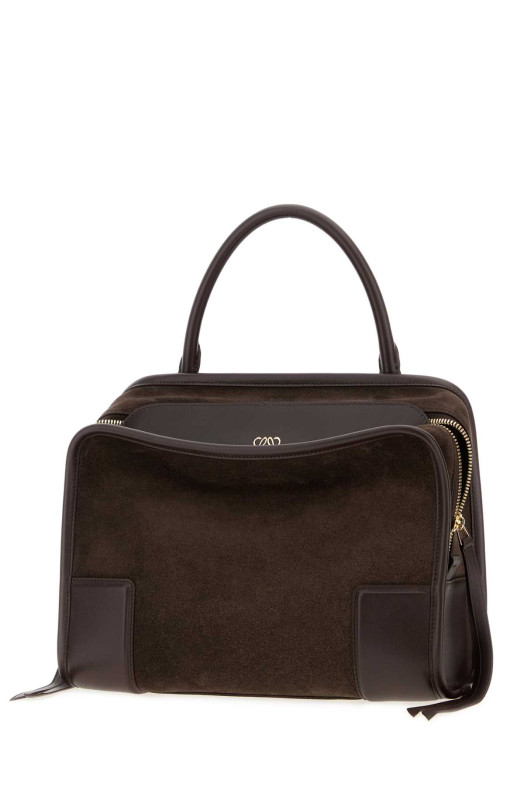 Brown suede medium Amazona 180 handbag LOEWE (A03918MX02)