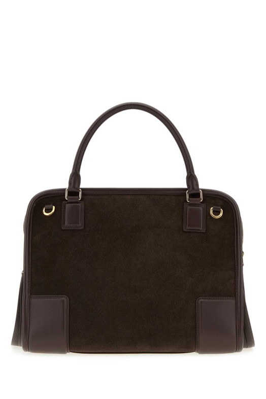 Brown suede medium Amazona 180 handbag LOEWE (A03918MX02)