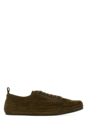 Dark green suede Dean sneakers TOM FORD (J1645LCL123C)