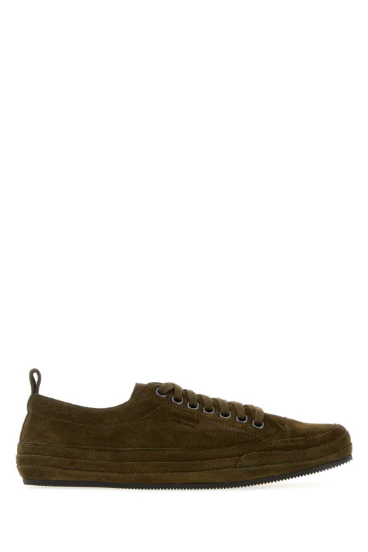 Dark green suede Dean sneakers TOM FORD (J1645LCL123C)