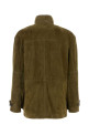 Olive green suede jacket Khaki SALVATORE FERRAGAMO (145856796459)