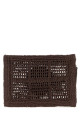 Brown raffia Ella clutch Multicolor TORY BURCH (183254)
