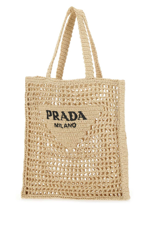 Raffia shopping bag PRADA (1BG3932C2T)