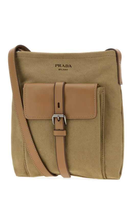Сумка через плечо Prada Route из канваса цвета хаки PRADA (2VH2082G6S)