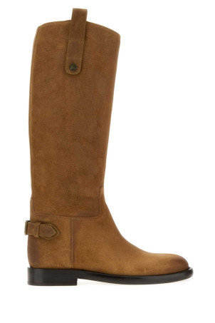 Camel suede Cavalier boots BURBERRY (8128776)