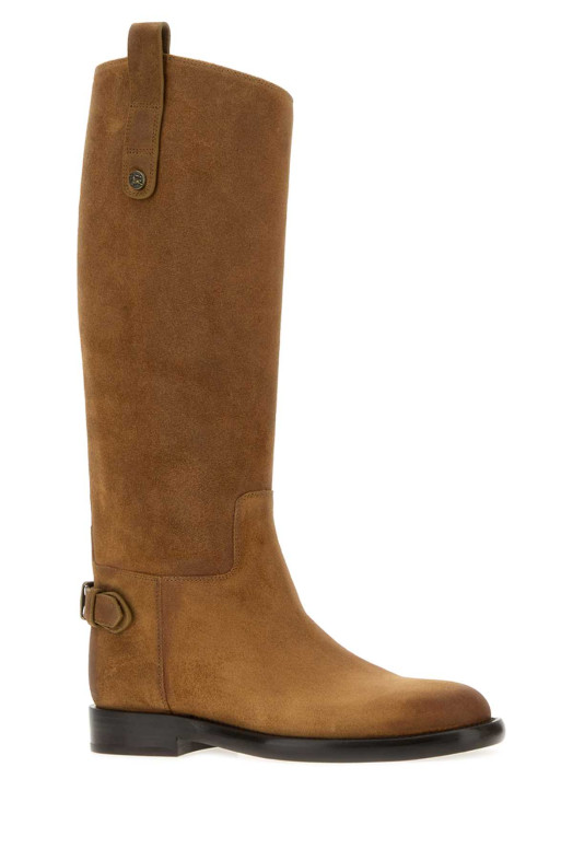 Camel suede Cavalier boots BURBERRY (8128776)