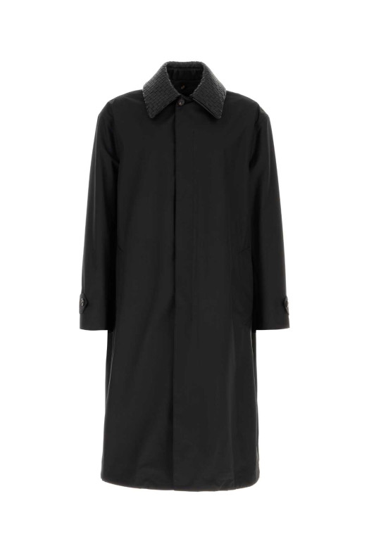Black tech wool overcoat Black BOTTEGA VENETA (875181V6NL0)