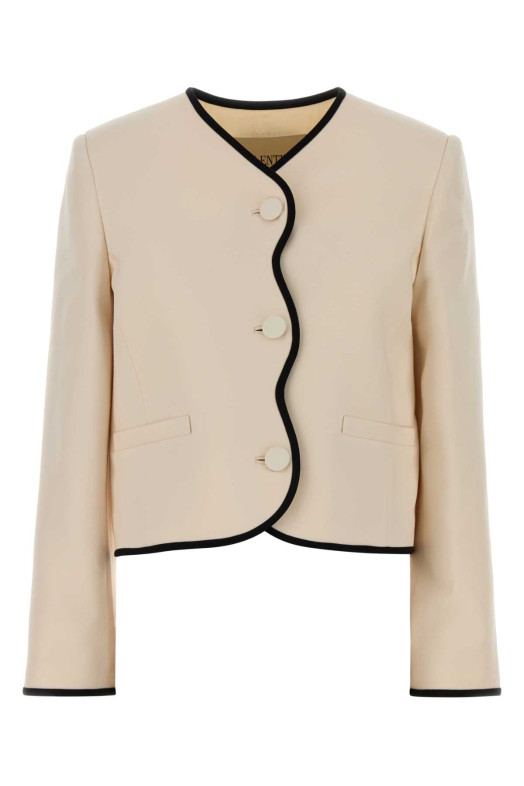 Cream wool blend jacket VALENTINO GARAVANI (9B3CE5X71CF)